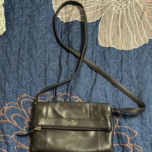 Kate Spade Black Leather Crossbody Shoulder Bag